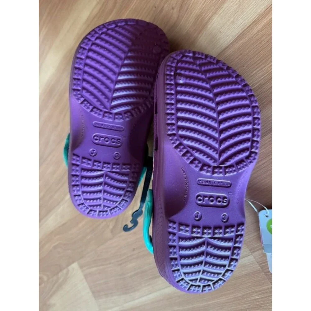 Crocs Disney Ariel NWT Sz j3